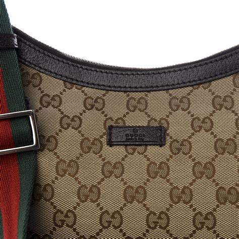 gucci original medium messenger bag beige dark brown|Gucci black Messenger bag women's.